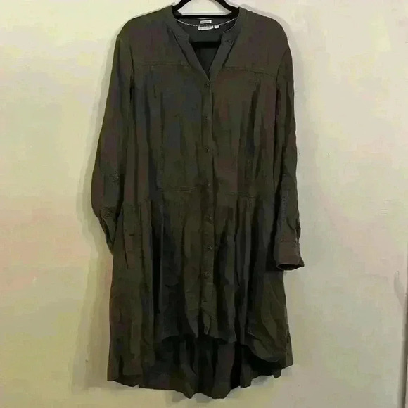 Holding Horses Anthropologie tencel Mariona shirt dress cowgirl Boho size 16 - Picture 1 of 13